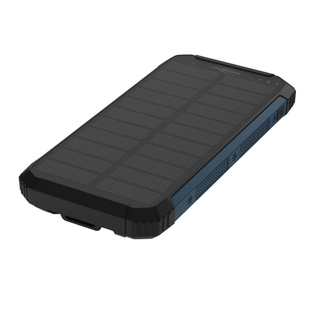 ANSMANN PB212W, Outdoor powerbanka, 10000mAh, solární panel, podpora bezdrátového nabíjení Qi (5W), 1x USB-C / 2x USB typ A (USB-A), 3W LED světlo (100 lm), černá