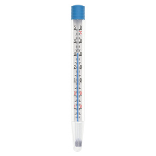 KAISER laboratorní teploměr, plast, délka 13 cm, průměr 12 mm, teplotní rozsah -10°C ~ +50°C