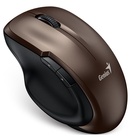GENIUS Ergo 8200S Ergonomic Wireless Silent Mouse, optická bezdrátová myš, hnědá