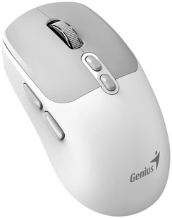 GENIUS NX-8080S BT Wireless Copilot Bluetooth Silent Mouse, optická bezdrátová myš, bílo-šedá