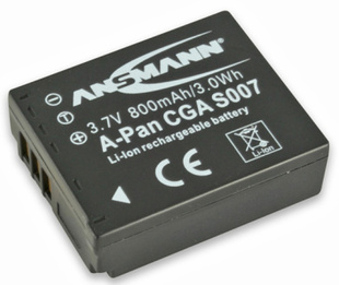 ANSMANN Li-Ion aku náhrada za Panasonic CGA-S007, 3,7 V, 800 mAh