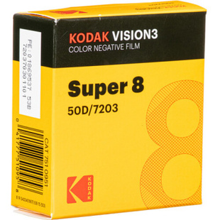 KODAK Vision3 50D Daylight-Balanced Color Neg. Movie Film (#7203) Super 8 (ISO 50), Cartridge 15m (Single perforated)