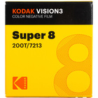 KODAK Vision3 200T Tungsten-Balanced Color Neg. Movie Film (#7213) Super 8 (ISO 200), Cartridge 15m (Single perforated)
