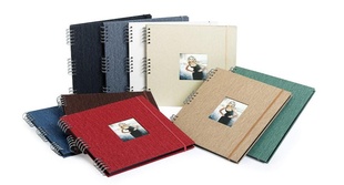 KPH album klasické spirálové CANVAS, bílé 30x30cm, 40 stran