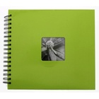 album klasické spirálové FINE ART zelené (kiwi), 28x24cm, 50 stran, černé listy_obr9