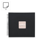 album klasické spirálové FINE ART černé (New Black), 28x24 cm, 50 stran, černé listy_obr10