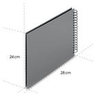 album klasické spirálové FINE ART šedé (Stone Grey), 28x24 cm, 50 stran, černé listy_obr11