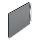 album klasické spirálové FINE ART šedé (Stone Grey), 28x24 cm, 50 stran, černé listy_obr2