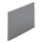 album klasické spirálové FINE ART šedé (Stone Grey), 36x32 cm, 50 stran, bílé listy_obr2