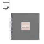 album klasické spirálové FINE ART šedé (Stone Grey), 36x32 cm, 50 stran, bílé listy_obr10