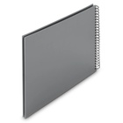 album klasické spirálové FINE ART šedé (Stone Grey), 36x32 cm, 50 stran, černé listy_obr2