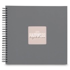 album klasické spirálové FINE ART šedé (Stone Grey), 36x32 cm, 50 stran, černé listy_obr3