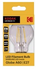 Žárovka LED Filament A60 E27 8W/60W 806lm, teplá bílá, nestmívatelná_obr2
