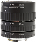 MK-N-AF-A sada mezikroužků (Auto focus) 12/20/36mm pro Nikon DSLR, kovový bajonet_obr7