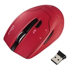MILANO optická bezdrátová myš, 2400dpi, červená, napájení 2x AA_obr2