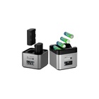 PROCUBE2 duální nabíječka s LCD pro 2ks Canon LP-E6/8/17 a 4ks AA Ni-MH_obr2