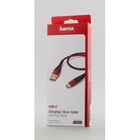 kabel Essential Line USB 2.0, typ USB A (vidlice) &lt;--&gt; typ USB C (vidlice), 1 m, odolný, černý/červený_obr2