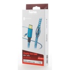 kabel Reflective USB 2.0, typ USB A (vidlice) &lt;--&gt; typ USB C (vidlice), 1,5 m, modrý_obr5