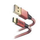 kabel Reflective USB 2.0, typ USB A (vidlice) &lt;--&gt; typ USB C (vidlice), 1,5 m, červený_obr2