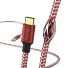kabel Reflective USB 2.0, typ USB A (vidlice) &lt;--&gt; typ USB C (vidlice), 1,5 m, červený_obr3