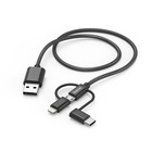 kabel 3v1 Essential Line USB 2.0, typ USB A (vidlice) &lt;--&gt; typ micro USB B / USB C / Lightning (vidlice), 1,5 m, černý_obr3