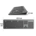 KW-700 bezdrátová klávesnice, USB, 2,4GHz reciever, CZ+SK layout, antracitová / černá_obr7