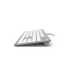 KC-700 klávesnice, USB, CZ+SK layout, stříbrná / bílá_obr3