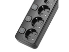 YC53S prodlužovací přívod černý, 5 x zásuvka (schuko), 2x USB-C, 1x USB-A, maximální zatížení: 3680 W/16 A (230 V)_obr2
