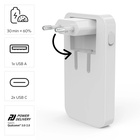 Síťová rychlá USB nabíječka, GaN 2x USB-C + USB-A, PD/QC 65 W, plochá, skládací_obr16