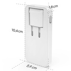 Síťová rychlá USB nabíječka, GaN 2x USB-C + USB-A, PD/QC 65 W, plochá, skládací_obr17