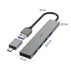 USB 3.2 (5 Gb/s) HUB Ultra Slim, 4 porty USB-A, USB-C adaptér_obr6