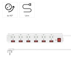 prodlužovací přívod XL s přepěťovou ochranou, bílý, 6 x zásuvka (schuko), 6+1 vypínačů, maximální zatížení: 3680W/16A (230V)_obr4