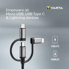 kabel 3v1 Speed Charge &amp; Sync Cable USB typ A (vidlice) <--> typ micro USB B / USB C / Lightning (vidlice), 2 m, 480 Mbit/s, 12 W_obr3