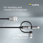 kabel 3v1 Speed Charge &amp; Sync Cable USB typ A (vidlice) <--> typ micro USB B / USB C / Lightning (vidlice), 2 m, 480 Mbit/s, 12 W_obr4